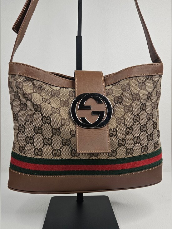 Gucci Handbags - Authentic Gucci • Limited Edition #1160 • Sherry Line • GG Monogram • Stripe